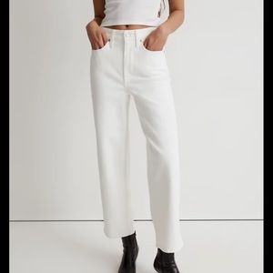 Madewell wide leg crop the perfect vintage jean white size 27